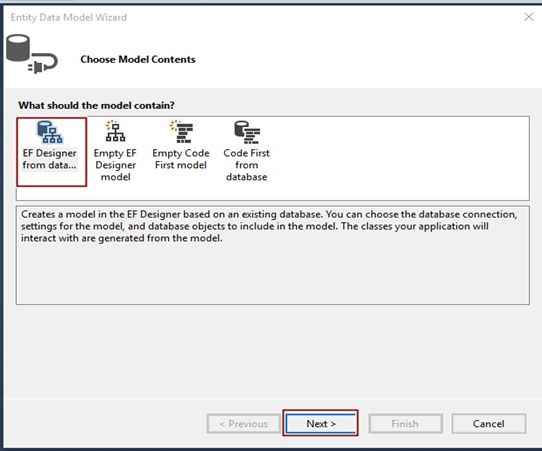 Choose model contents